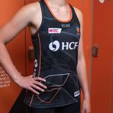 GIANTS Netball Replica Training Singlet Coal