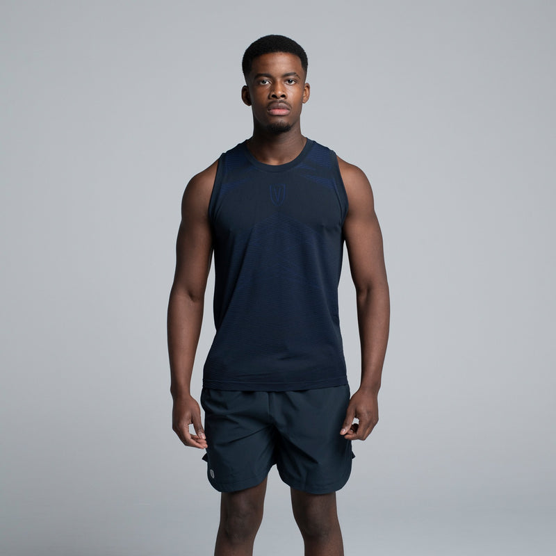 Valour Active V-Knit Singlet - Ink