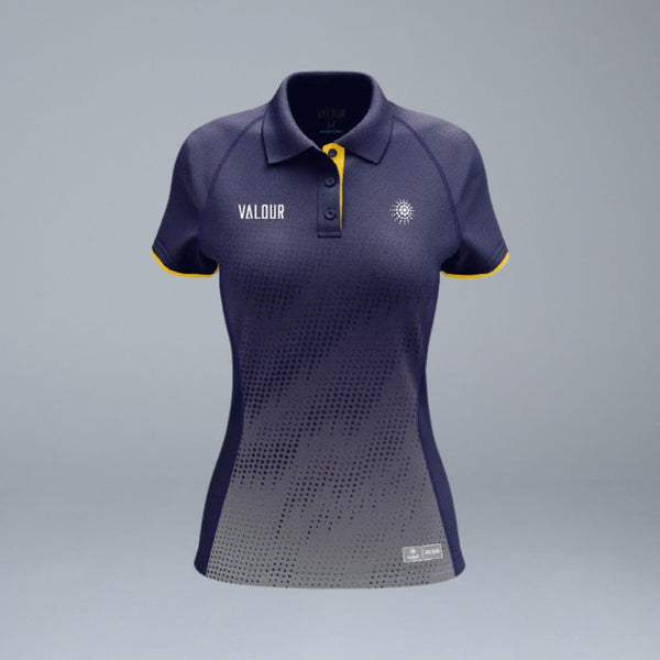 Netball QLD Unisex Navy Grey Polo