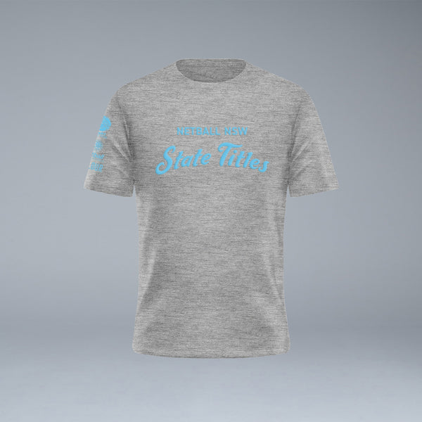 Netball NSW State Titles Grey Marle Puff Tee