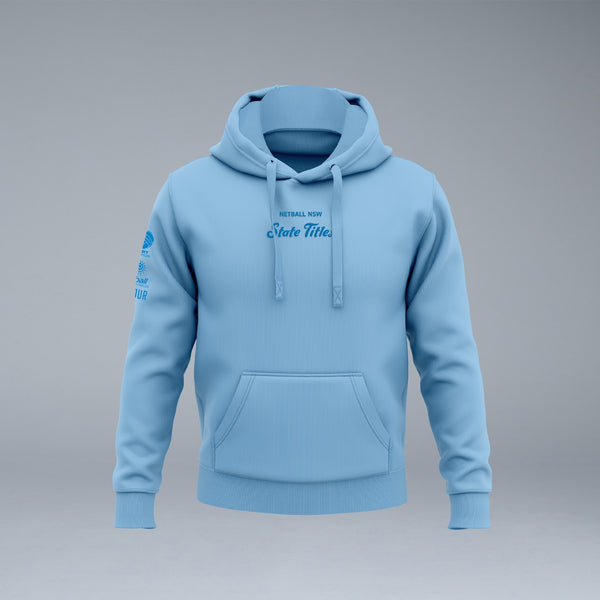 Netball NSW Puff Print Hoodie - Sky Blue