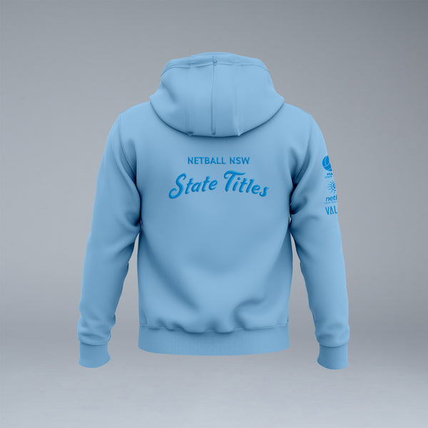 Netball NSW Puff Print Hoodie - Sky Blue