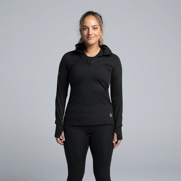 Valour Active Sprint Half Zip Top-Black