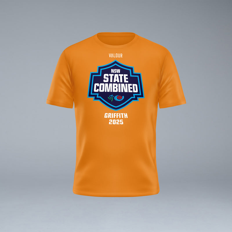 NSW Athletics State Combined Orange Tee